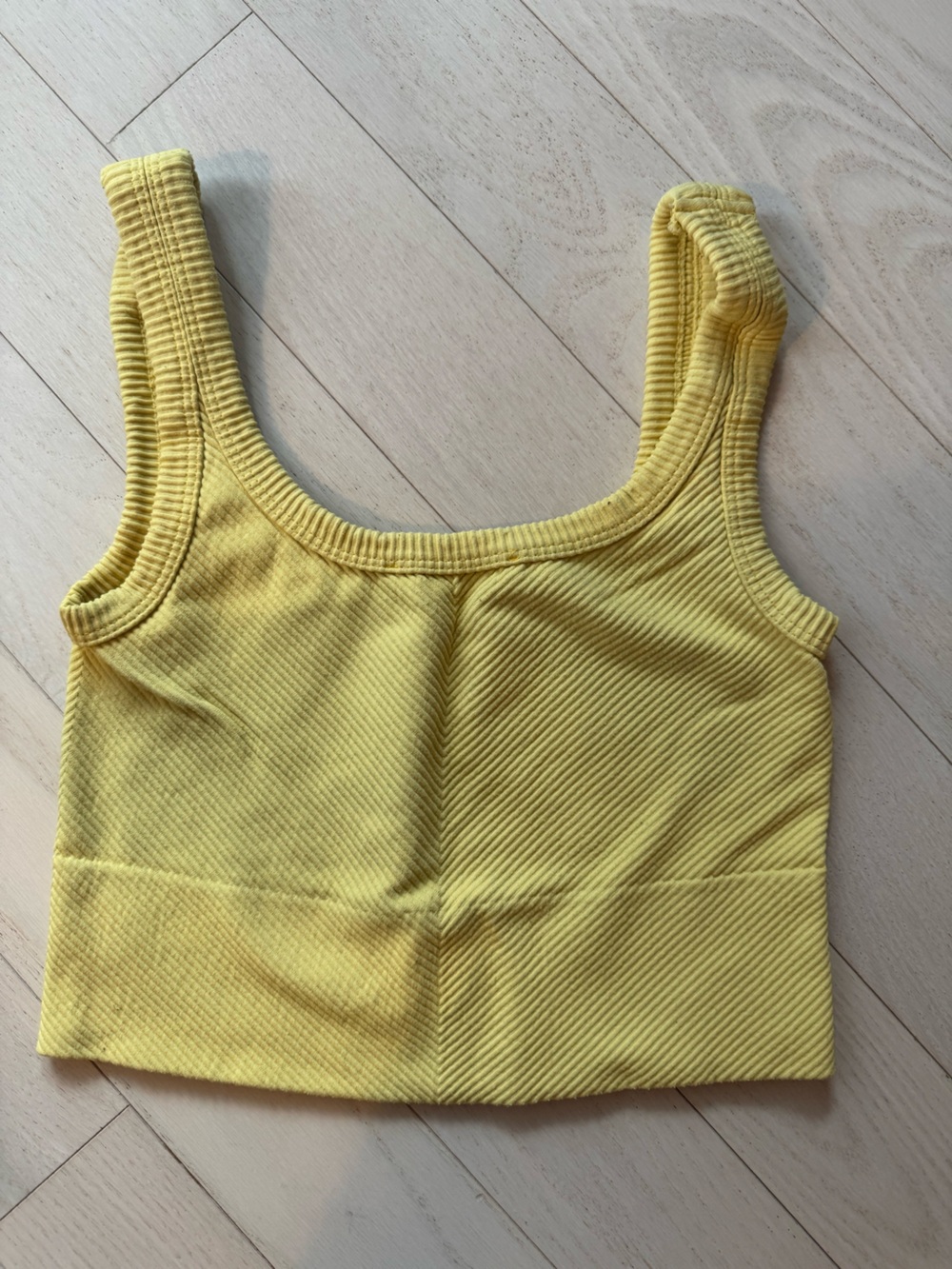 Yellow Ribbed Tank Top - Picture 3 of 3